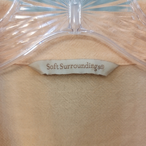 Soft Surroundings Dip Dye Ombré Top Womens Size medium Button Front Long Sleeve - Picture 3 of 7